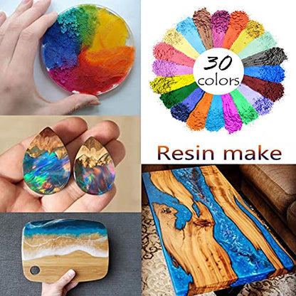 Mica Powder 30 Color Resin Pigment (4.23288 Ounce)