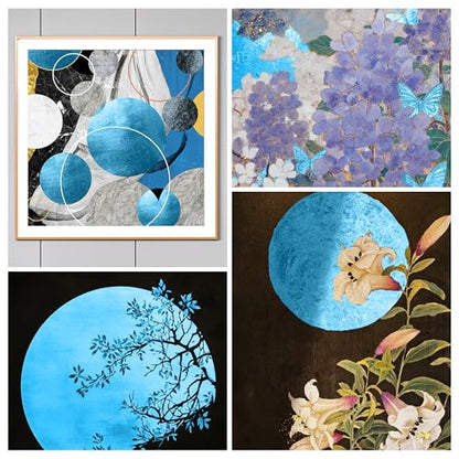 Gold Leaf Sheets for Art 100 PCS Sky Blue Foil