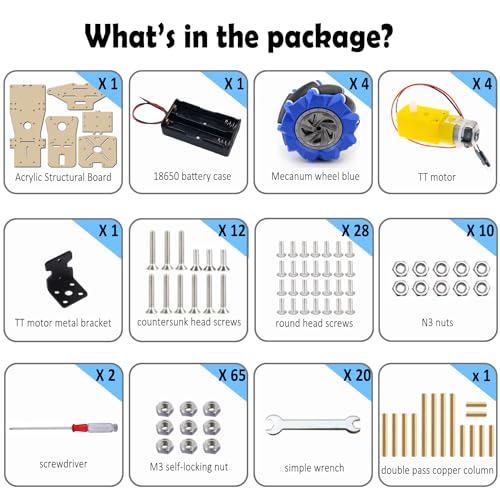 4WD Mecanum Wheel Smart Car Robot Chassis for Arduino R3 R4