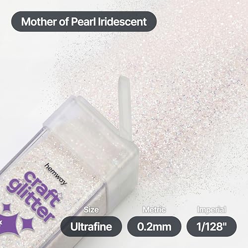 Craft Glitter Shaker Mother of Pearl Iridescent 110g Ultrafine (4.5 Ounce)