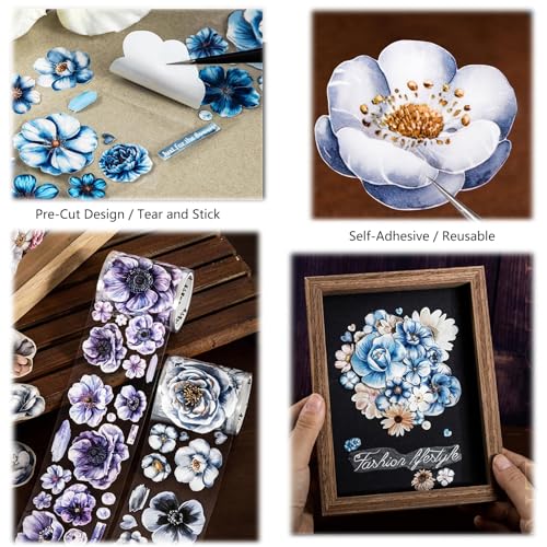 6 Rolls Floral Washi Tape Set
