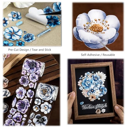 6 Rolls Floral Washi Tape Set