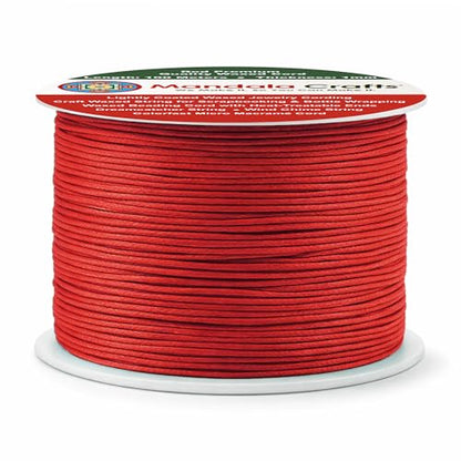 1mm Red Waxed Cord (327 Foot)