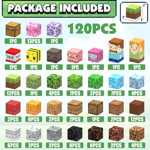 120pcs Magnetic Blocks (120 Count)