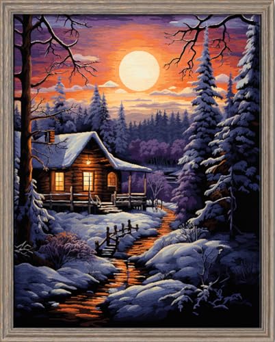 Cross Stitch Stamped Kit for Adults