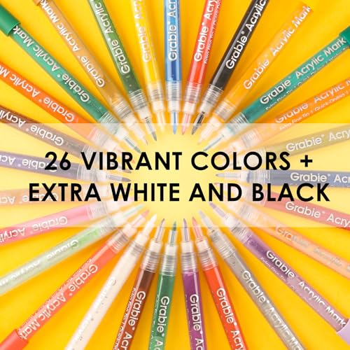 Pack of 28 Color Acrylic Paint Markers