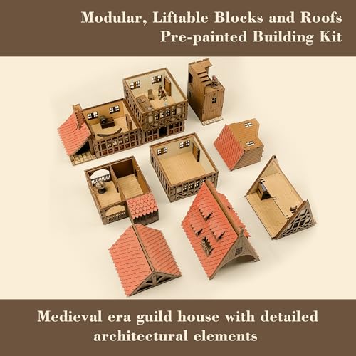 Guild Hall DIY Wooden House Building Kit for Architecture & Engineering Assembly Set for Teens and Adult