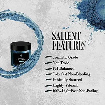 Blue Grey Mica Powder for Epoxy Resin 56g