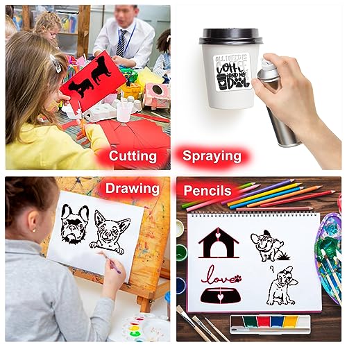 Small Stencils for Painting on Wood Burning Reusable (65 Count)