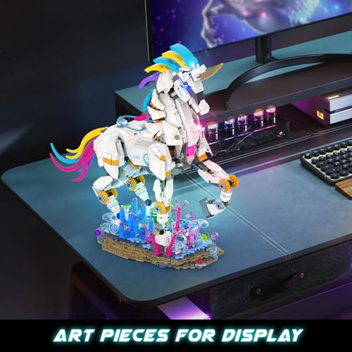 Unicorn Building Sets for Adults with Lights 70008