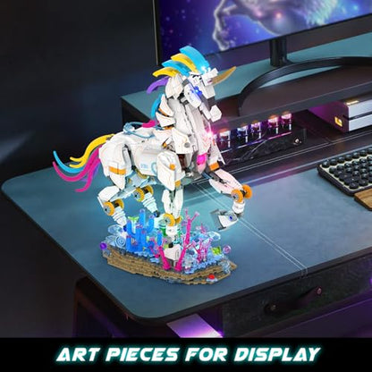 Unicorn Building Sets for Adults with Lights 70008
