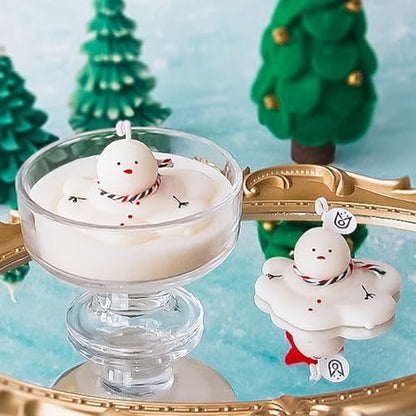 Silicone Molds Candle Cute Melting Snowman Resin Candle Molds for Christmas Party Decoration Candle Form Epoxy Plaster Mould