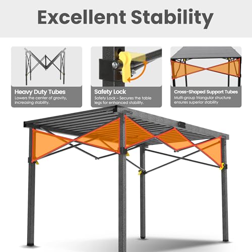 46.4" Large Camping Table for 2