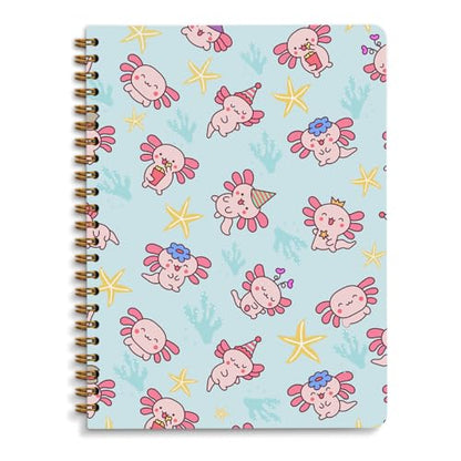 Axolotl Spiral Notebooks Animal Mexican Walking Fish Lined Journal Notepads