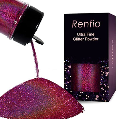 Holographic Ultra Fine Glitter Powder Metallic Resin Glitter 2.11 Oz