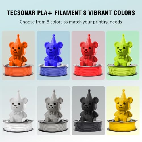 1.75mm PLA + Filament 8 Colors 250g 8 Pack