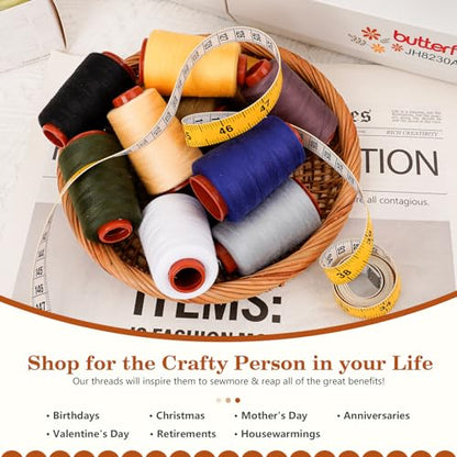 12PCS Sewing Thread Kit 30wt Spools (28800 Foot)