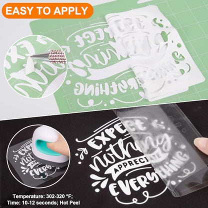 White Heat Transfer Vinyl Roll 12" x12ft Matte HTV Vinyl