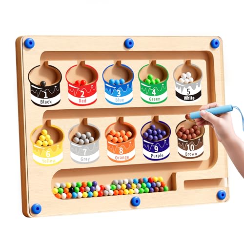 Magnetic Color Number Maze Puzzle Board (65 Count)