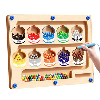 Magnetic Color Number Maze Puzzle Board (65 Count)