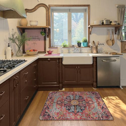Bohemian Floral Medallion Area Rug