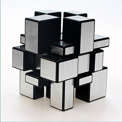 Mirror Speed Cube 3x3 Magic Cube Puzzle Brain Teaser Game Silver