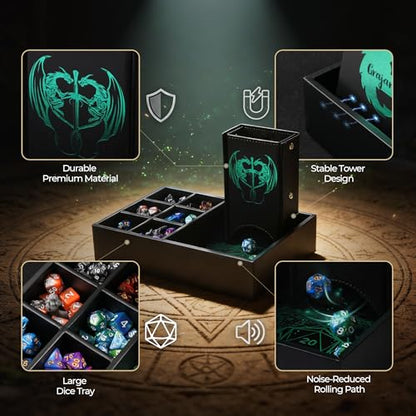 Dice Tray and Dice Tower with Storage