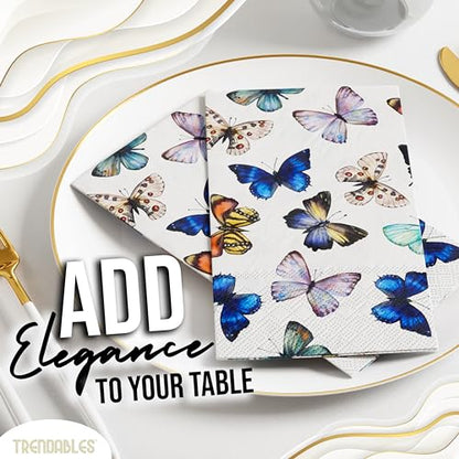 Butterfly Napkins for Decoupage 200 Pcs 3 Ply Paper Napkins (200 Count)
