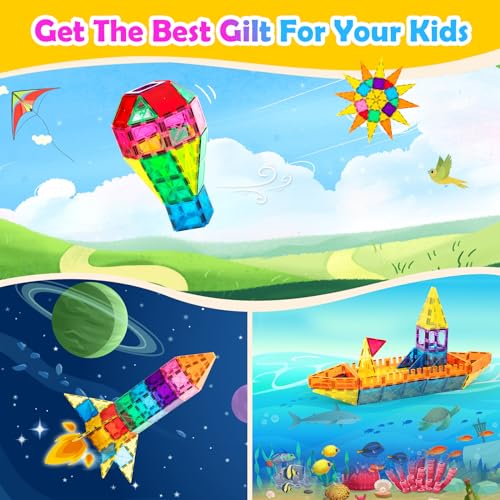 134PCS Magnetic Building Tiles