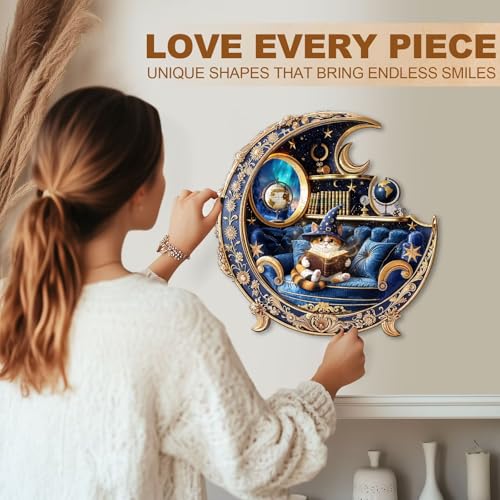 Magic Cat Puzzles Adults Gifts for Women Men Wooden 180 Pieces 11.4 * 11.4in (180 Count)