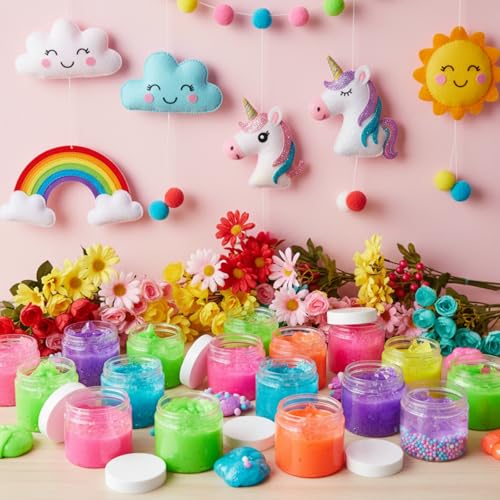 12 Pack 6 oz Plastic Container Jars with Lids Round (72 Count)