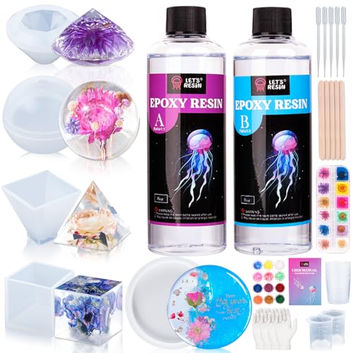 16oz Epoxy Resin Kits and Molds Complete Set for Beginners