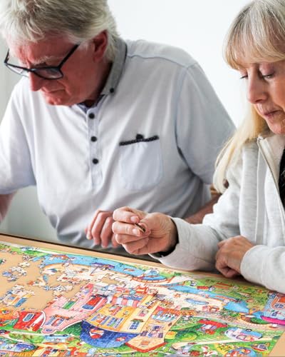 1000 Piece Portable Jigsaw Puzzle Board with Cover for Adults (1000 Count)