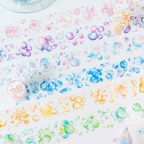 6 Rolls Bubble PET Tape for Scrapbook Journaling (7 Count)