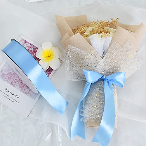 100 Yard Light Blue Satin Ribbon 1 (300 Foot)