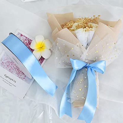 100 Yard Light Blue Satin Ribbon 1 (300 Foot)