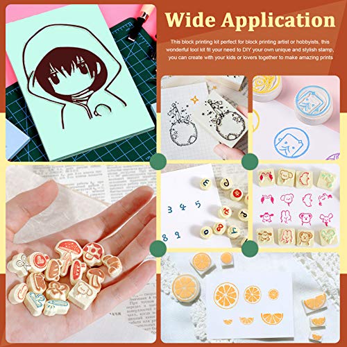 12Pcs Soft Rubber Carving Blocks Kit