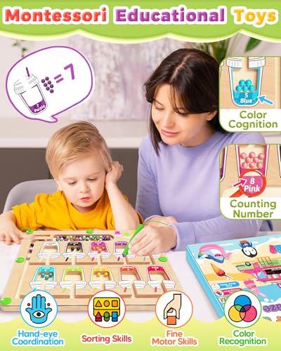 Magnetic Color and Number Maze