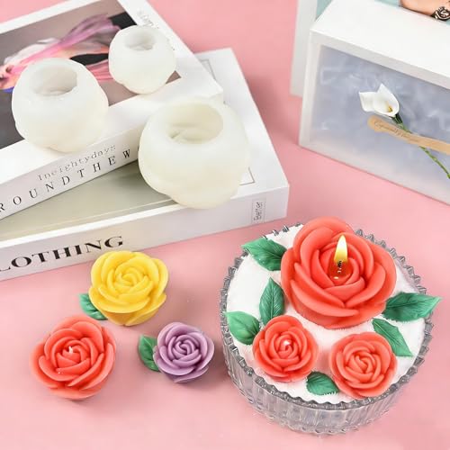Rose Candle Molds (4 Count)