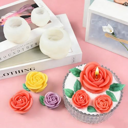 Rose Candle Molds (4 Count)
