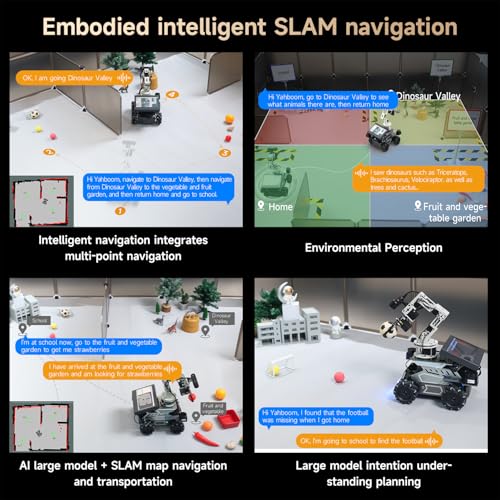 ROS2 Robot Kit with Jetson Orin Nano 8GB Super Large AI Model with 6DOF Robotic Arm