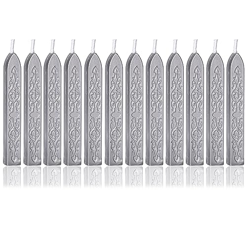 12Pcs Sealing Wax Sticks with Wicks for Wax Seal Stamp (12 Count)