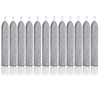 12Pcs Sealing Wax Sticks with Wicks for Wax Seal Stamp (12 Count)