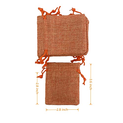 Pack of 25 Burlap Gift Bags with Drawstring Linen Jewelry Pouches Wedding Hessian Jute Bags for Birthday Jewelry and Treat Pouches Party Wedding Favors Gift