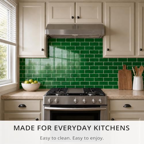 100 Pieces Peel and Stick Backsplash for Kitchen (12.5 Sq Ft)