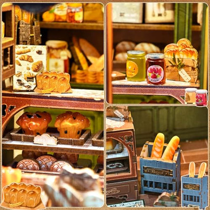 Book Nook Kit DIY Miniature House Bakery Dessert Shop Dollhouse