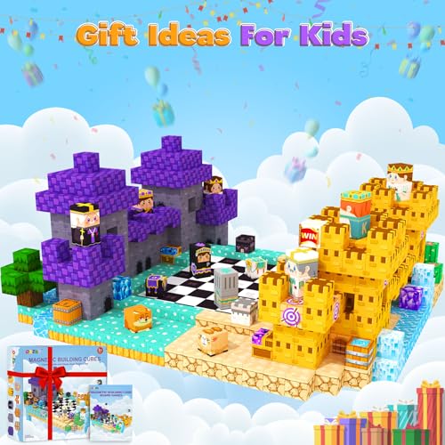 200PCS Magnetic Blocks Board Games Chess Set (200 Count)