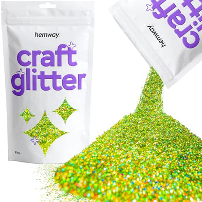 Craft Glitter Lime Green Holographic 100g Fine Glitter (3.5274 Ounce)