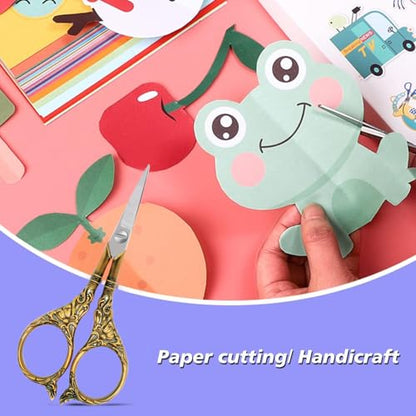 4.5Inch Small Sharp Pointed Stainless Steel Scissors Craft Cross