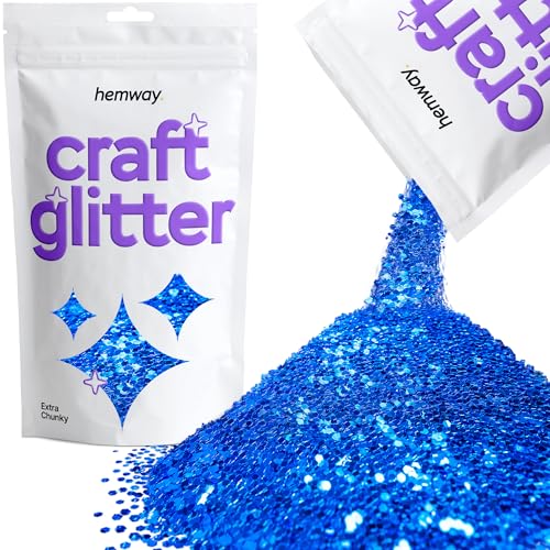Craft Glitter Sapphire Blue 100g Extra Chunky Glitter (3.5 Ounce)